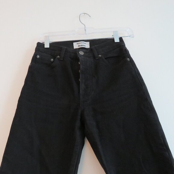 REFORMATION Serena High Skinny Crop Jeans in Black - Size US 24 - Picture 9 of 15